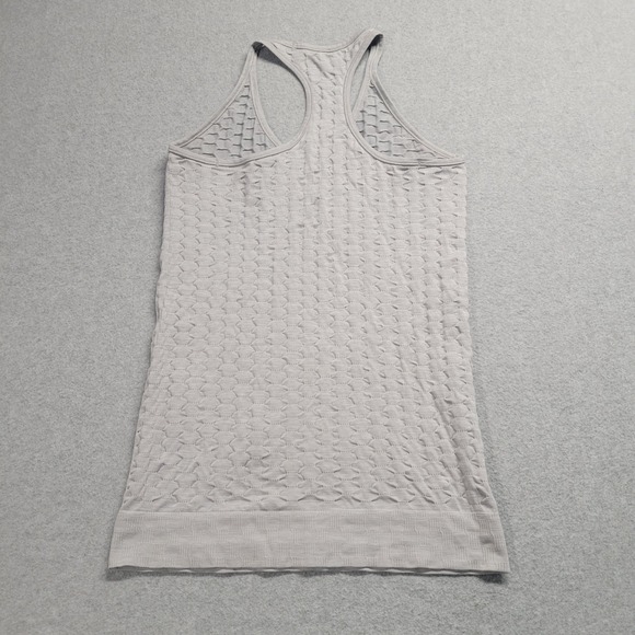 Athleta‎ Top Size M Women's Tank Top Racerback Gray Ribbed Activewear Athleisure - Picture 5 of 6